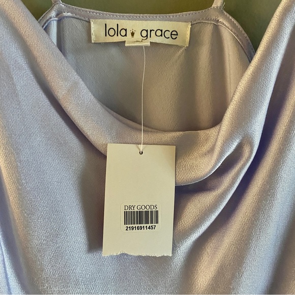 DRY GOODS | Lola Grace Lilac Silk Cami Lavender Haze Chemise Slip Dress NWT - Picture 4 of 5